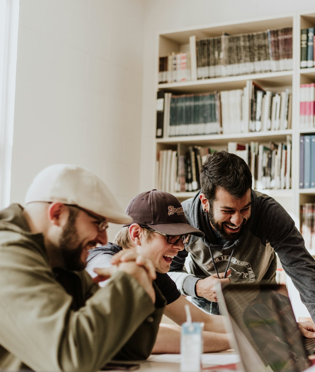 People connecting warmly in conversation